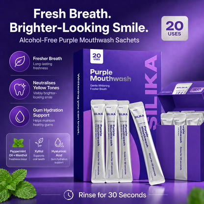 Silika Purple Smile Corrector | Brightening Mouthwash Sachets | 20 pcs.