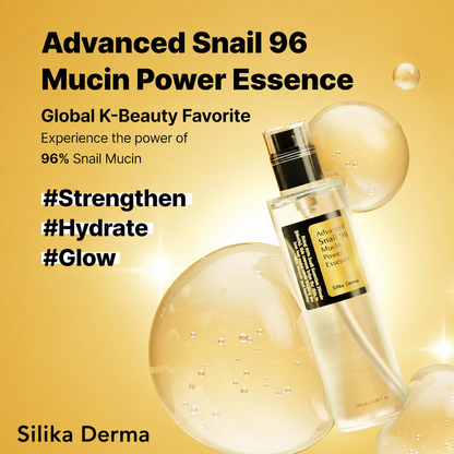 Silika Derma Snail Quench Hydrating Repair Essence – Snail Mucin, Panthenol & Hyaluronic Acid for Dehydrated, Dull and Stressed Skin