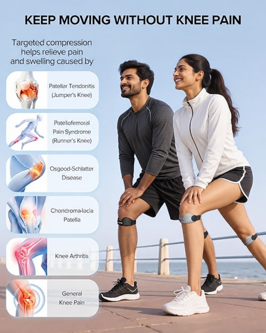 Silika KneeEase™ | Adjustable Knee Support Strap
