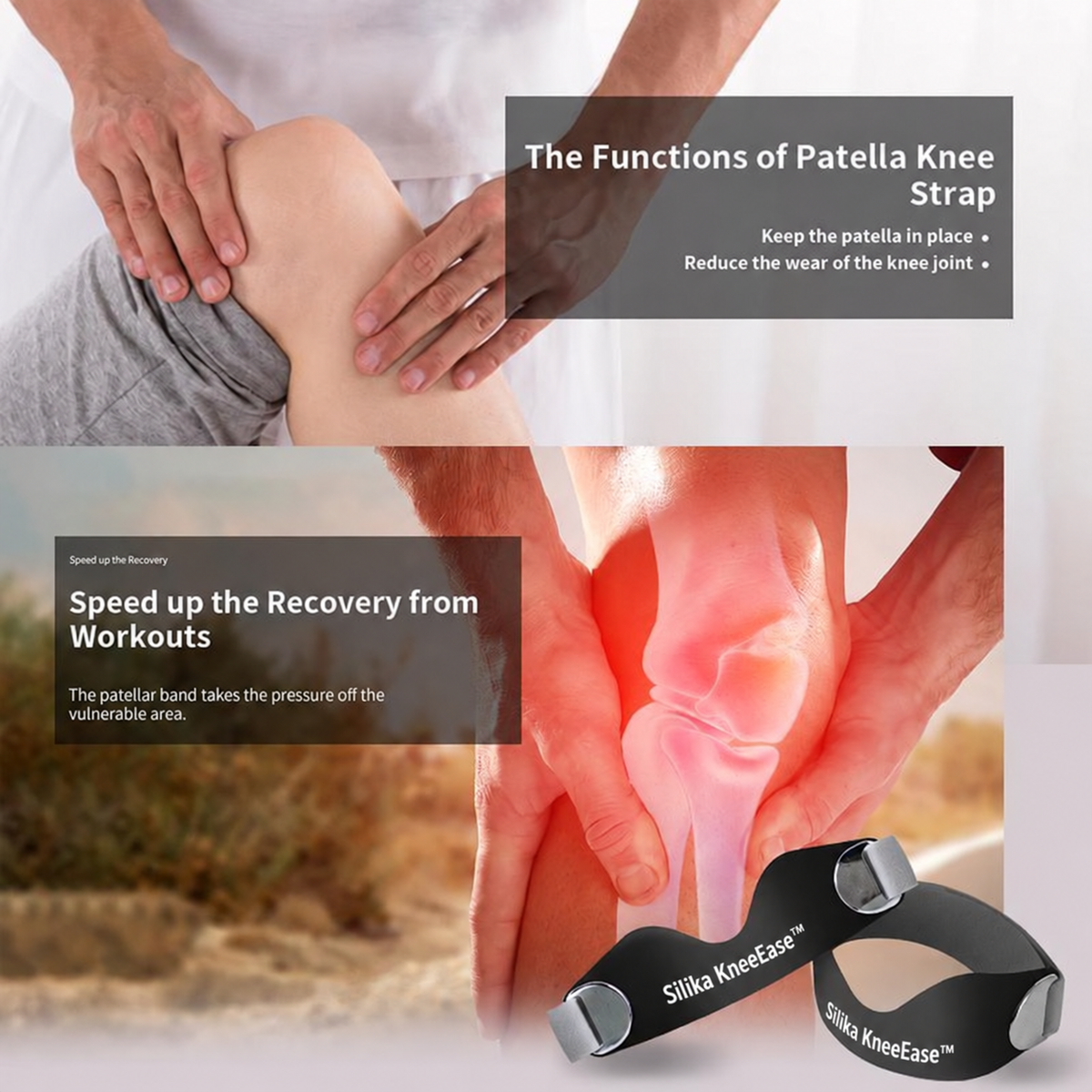 Silika KneeEase™ | Adjustable Knee Support Strap