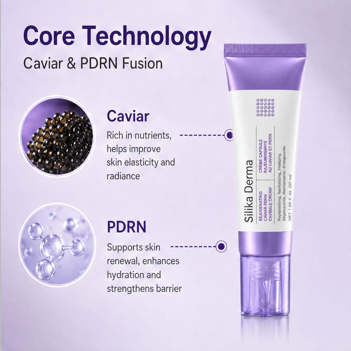 Silika Derma - PDRN Aqua Capsule Cream | 50 ml
