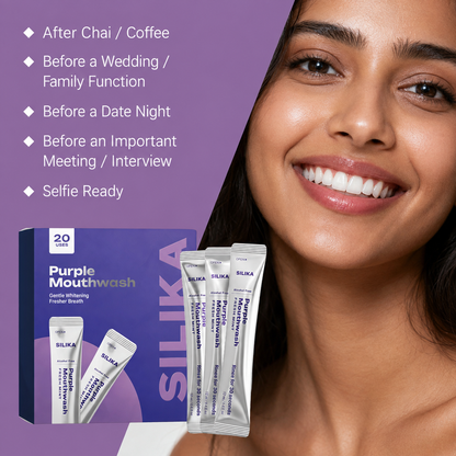 Silika Purple Smile Corrector | Brightening Mouthwash Sachets | 20 pcs.