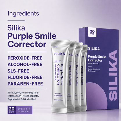 Silika Purple Smile Corrector | Brightening Mouthwash Sachets | 20 pcs.